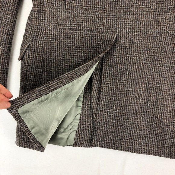 Pendleton VTG Men's Size 42T Brown Grey Virgin Wool Two-Button Blazer Jacket - Picture 11 of 11